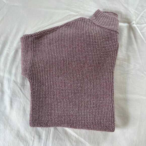 Aerie Light Purple Knit Mock Neck Long Sleeve Sweater | Size M - Picture 6 of 6